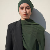 Matching Hijab & Undercap - Forest Green