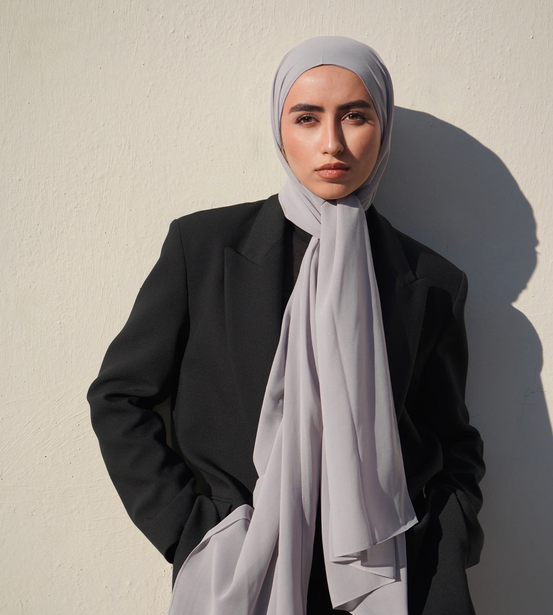 Matching Hijab & Undercap - Moon Grey
