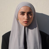 Matching Hijab & Undercap - Moon Grey