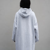 Hoodie Abayah aus Baumwolle Grau