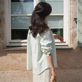 Gestreiftes Damenhemd - Grün