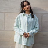 Gestreiftes Damenhemd - Grün