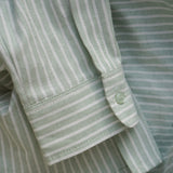 Gestreiftes Damenhemd - Grün