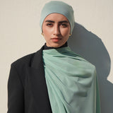Matching Hijab & Undercap - Tropical Green