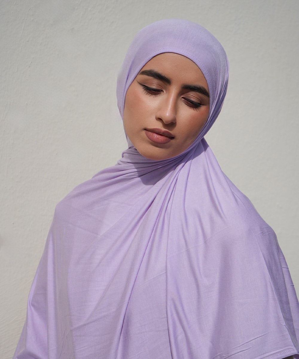 Lavendel Violet Bamboo Jersey Hijab