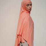 Creamy Peach Bamboo Jersey Hijab