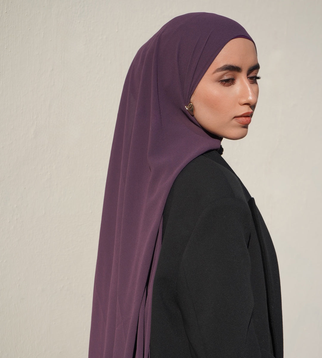 Matching Hijab & Undercap - Grape Purple