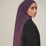 Matching Hijab & Undercap - Grape Purple