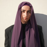 Matching Hijab & Undercap - Grape Purple