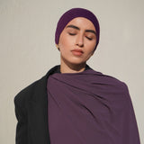 Matching Hijab & Undercap - Grape Purple