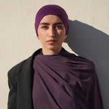 Matching Hijab & Undercap - Grape Purple
