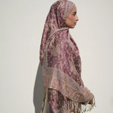 Pashmina Jacquard Scarf - Blush Rose