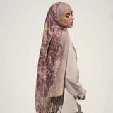 Pashmina Jacquard Scarf - Blush Rose
