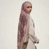 Pashmina Jacquard Scarf - Blush Rose