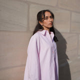 Gestreiftes Damenhemd - Rosa