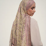 Pashmina Jacquard Scarf - Blush Rose
