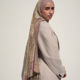 Pashmina Jacquard Scarf - Blush Rose