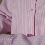 Gestreiftes Damenhemd - Rosa