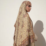 Pashmina Jacquard Scarf - Garnet Red