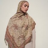 Pashmina Jacquard Scarf - Garnet Red