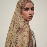 Pashmina Jacquard Scarf - Garnet Red