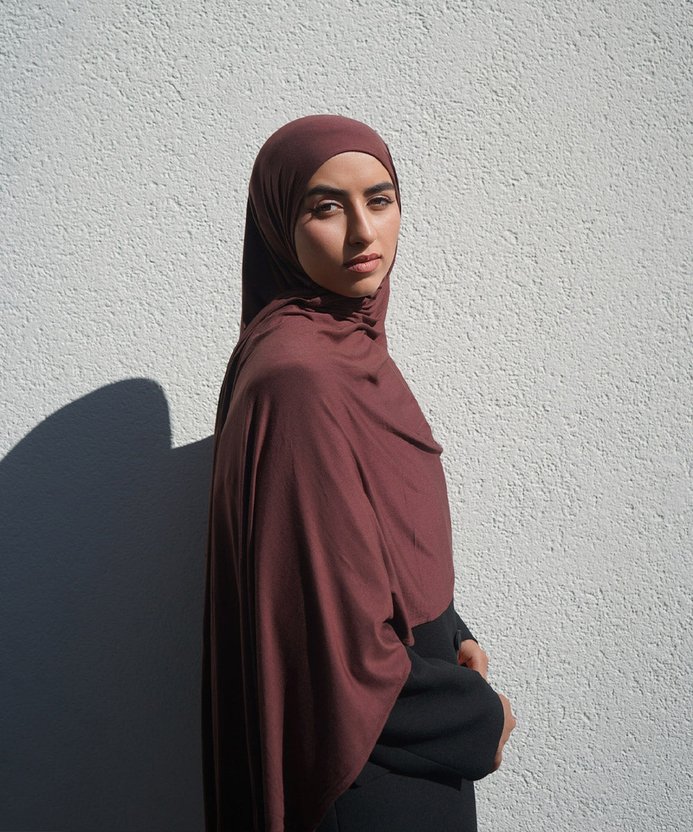 Chestnut Brown Bamboo Jersey Hijab
