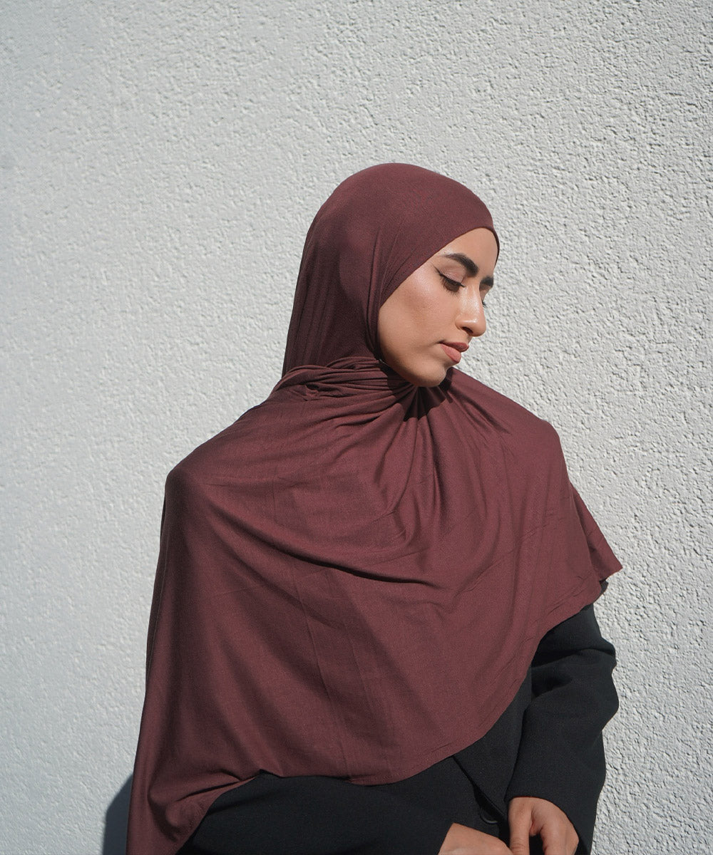 Chestnut Brown Bamboo Jersey Hijab