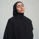 Midnight Black Bamboo Jersey Hijab