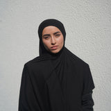 Midnight Black Bamboo Jersey Hijab