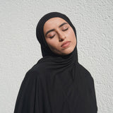 Midnight Black Bamboo Jersey Hijab