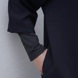 North African Qamis Schwarz aus Leinen