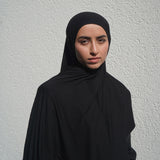 Midnight Black Bamboo Jersey Hijab