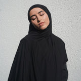 Midnight Black Bamboo Jersey Hijab