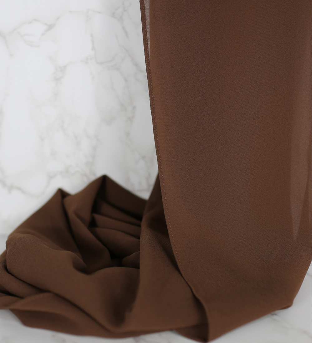 Cinnamon-Brown Chiffon Hijab - Chiffon