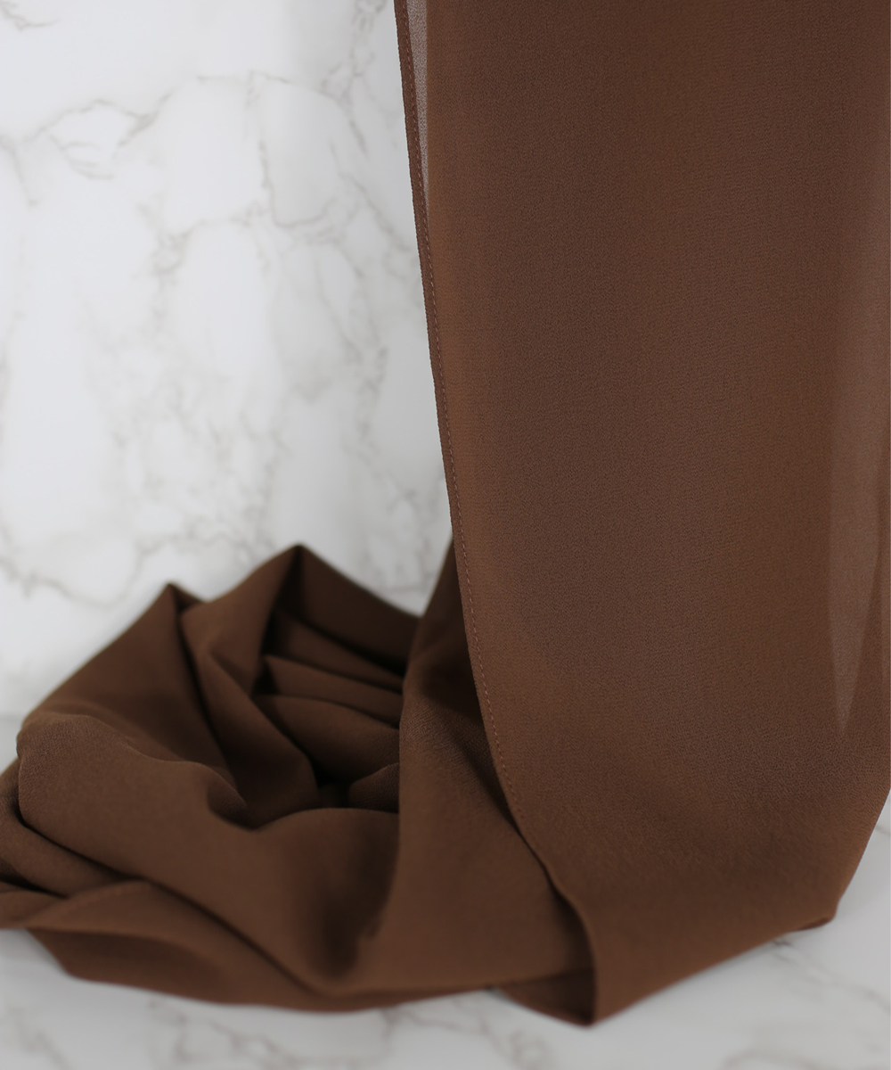 Cinnamon-Brown Chiffon Hijab - Chiffon