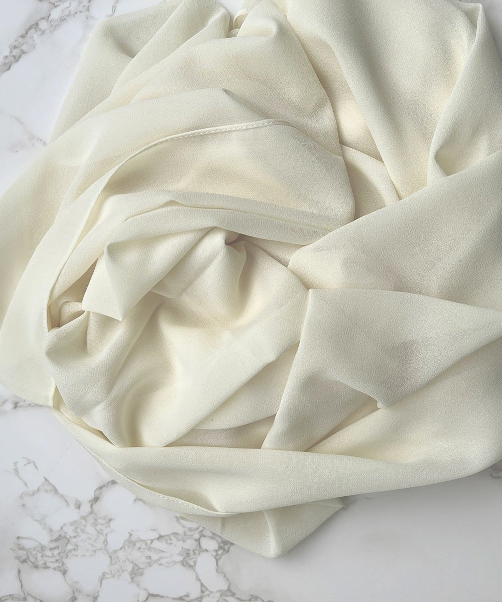 Banana Cream Chiffon Hijab - Chiffon