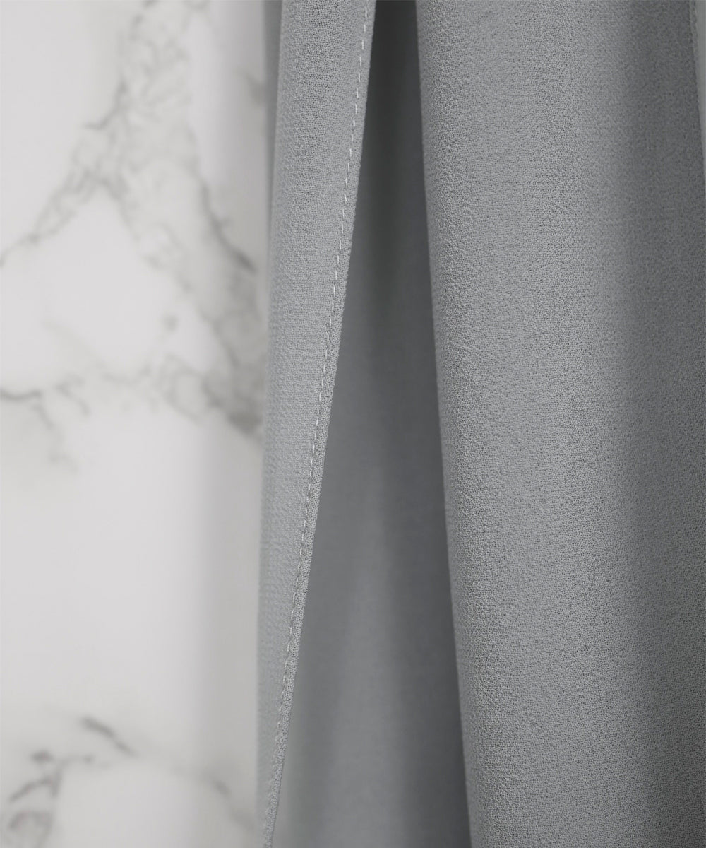 Blue-Silver Chiffon Hijab - Chiffon