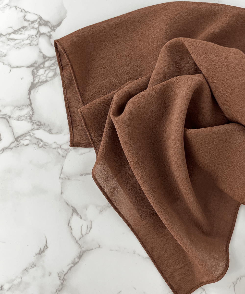 Cinnamon-Brown Chiffon Hijab - Chiffon