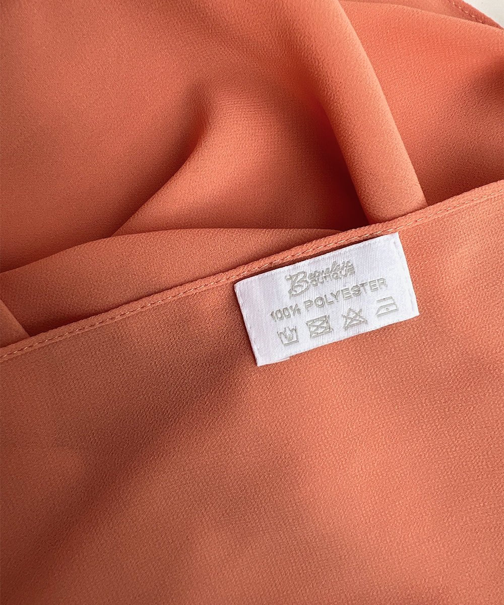 Creamy Peach Chiffon Hijab - Chiffon