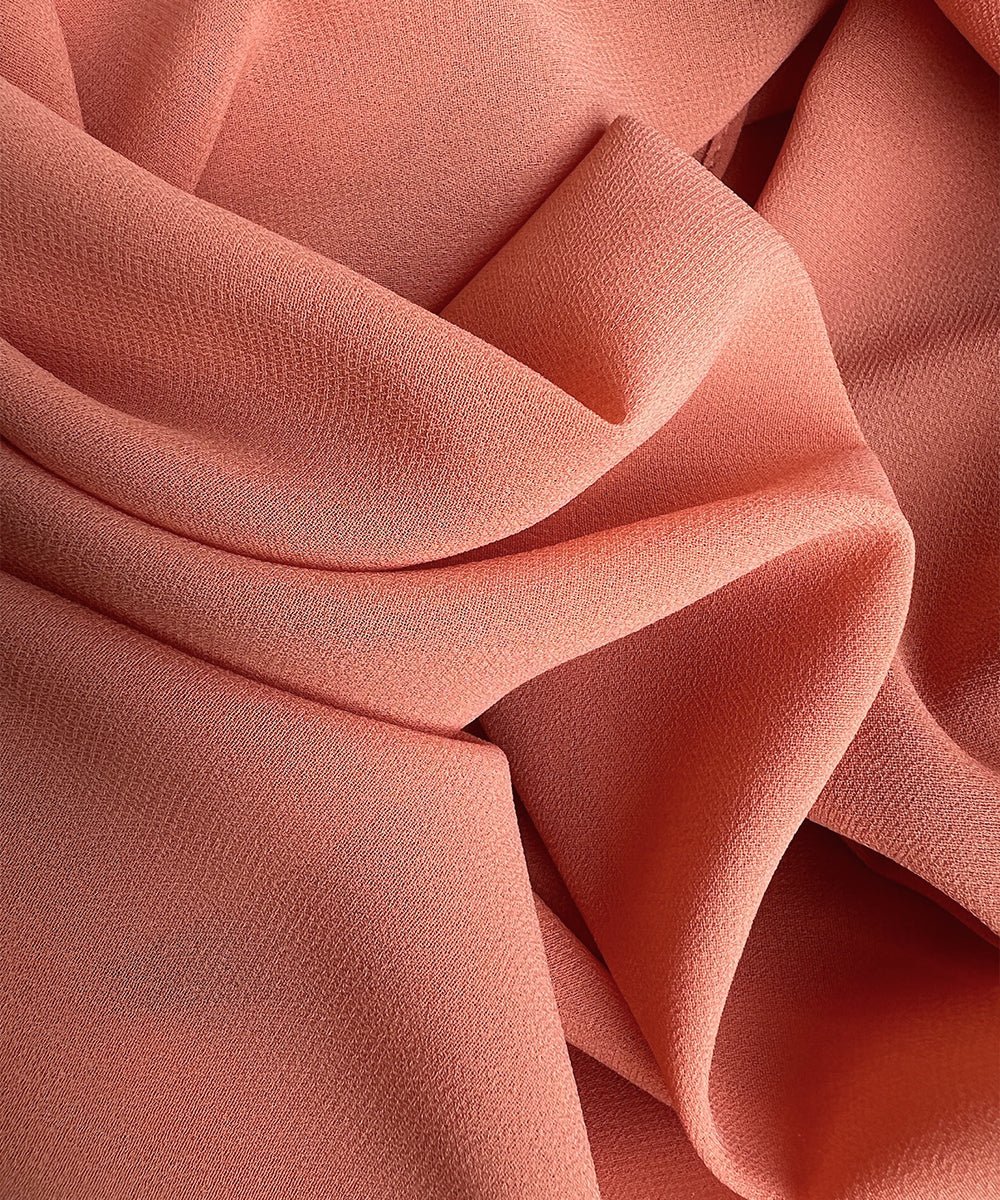 Creamy Peach Chiffon Hijab - Chiffon