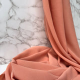 Creamy Peach Chiffon Hijab - Chiffon