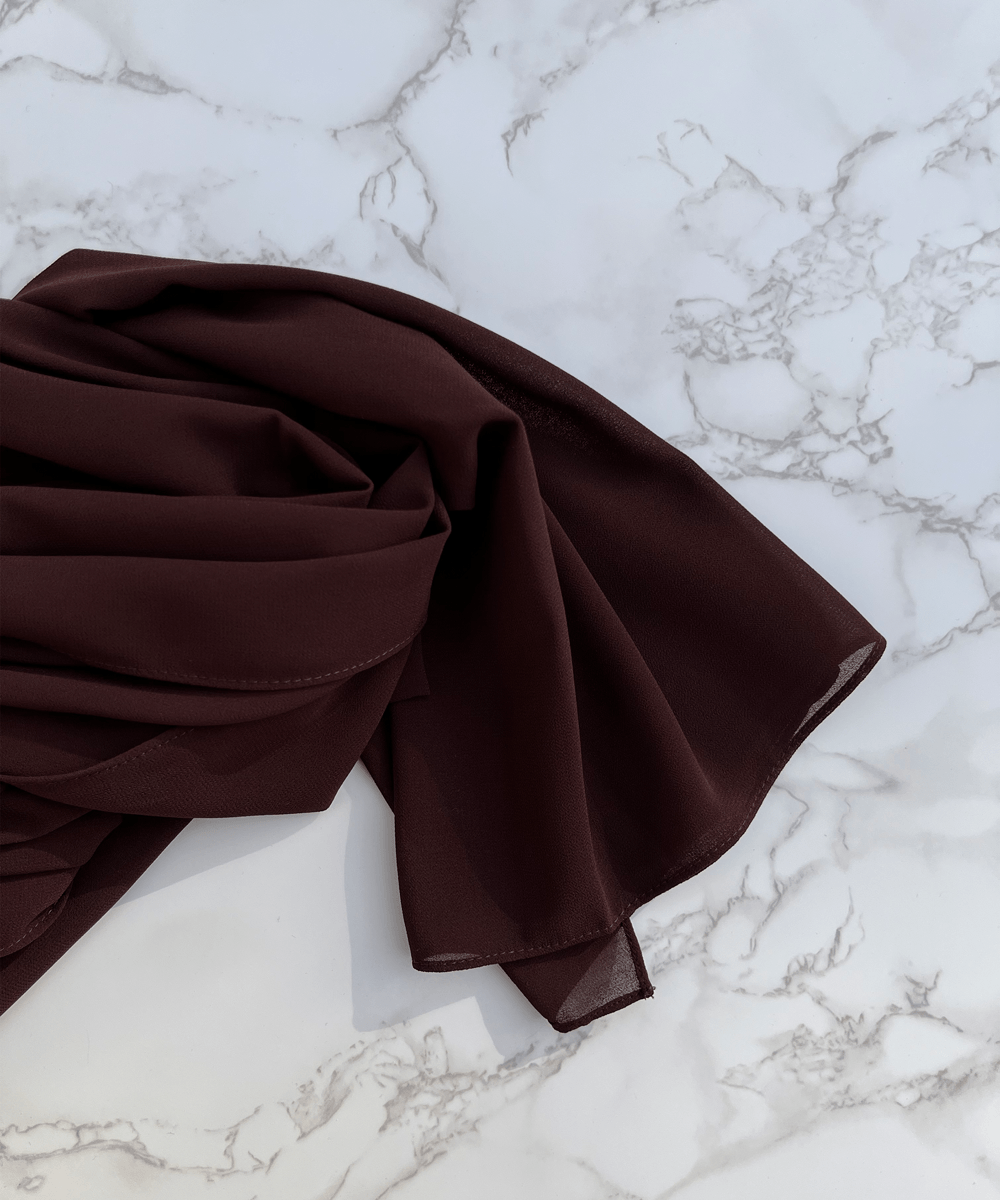 Hickory Chiffon Hijab - Chiffon