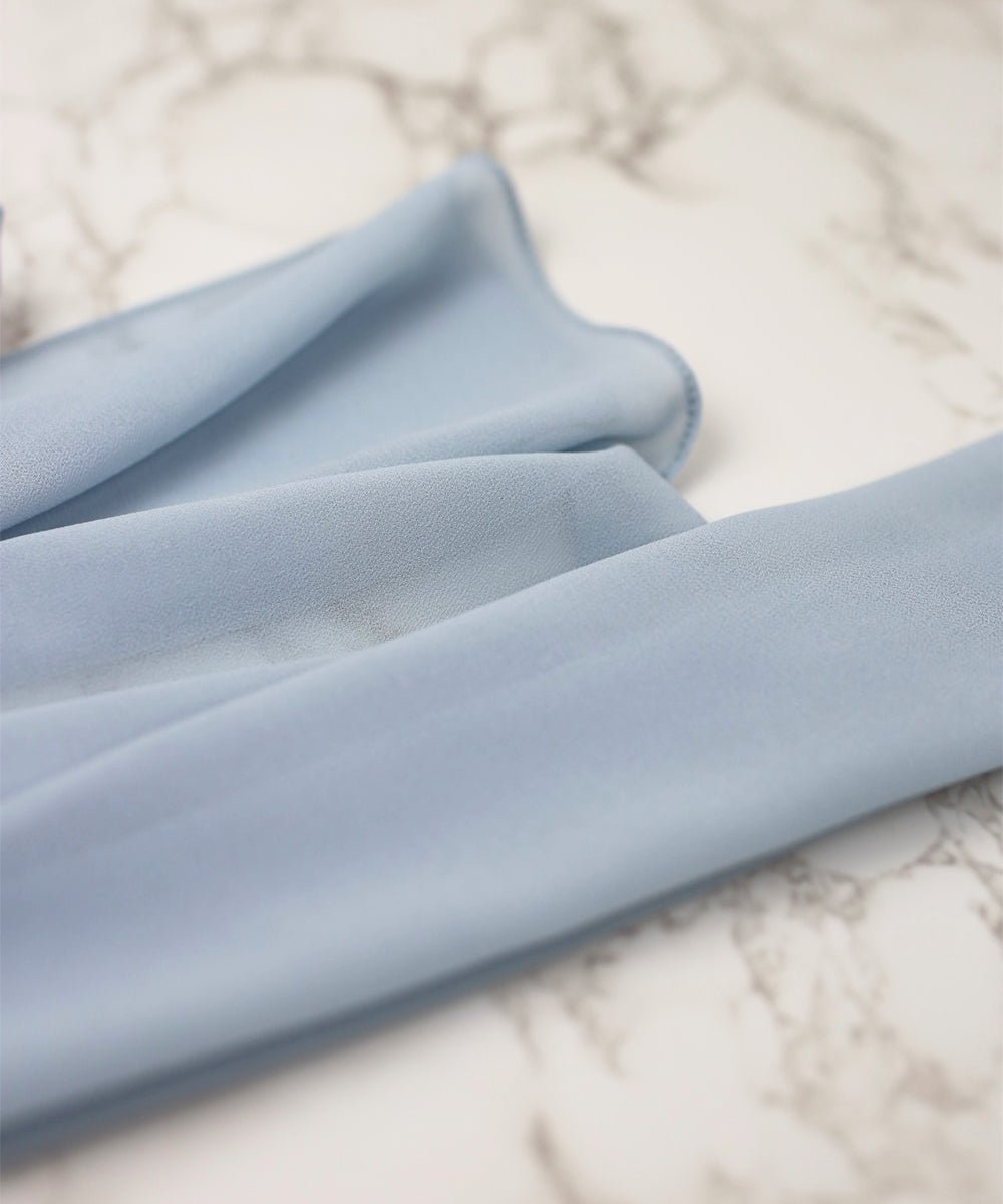 Ice-Blue Chiffon Hijab - Chiffon