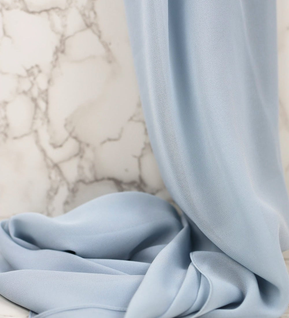 Ice-Blue Chiffon Hijab - Chiffon