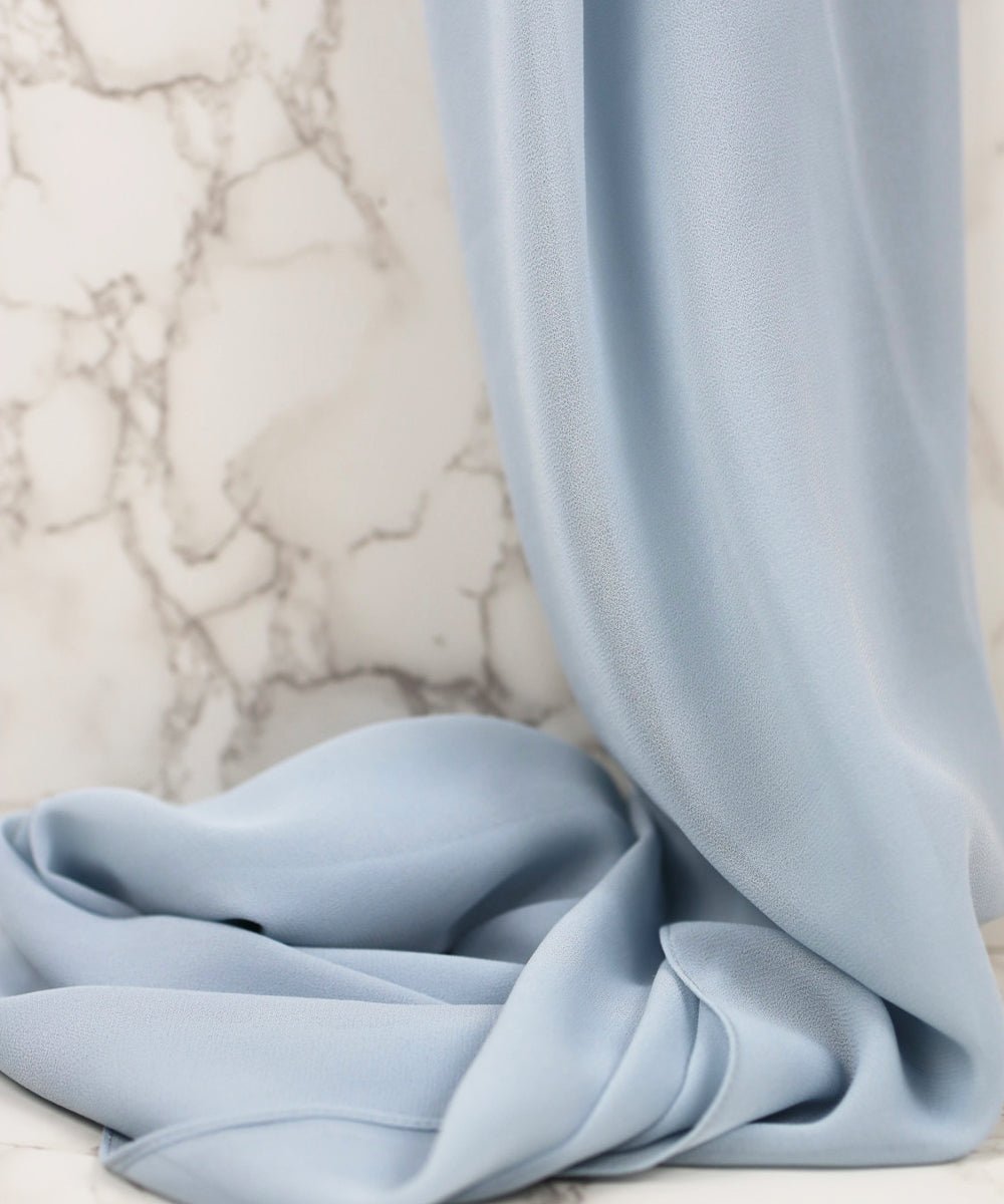 Ice-Blue Chiffon Hijab - Chiffon