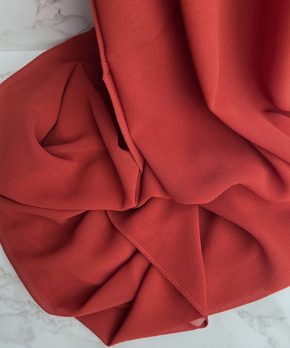 Japanese Maple Chiffon Hijab - Chiffon