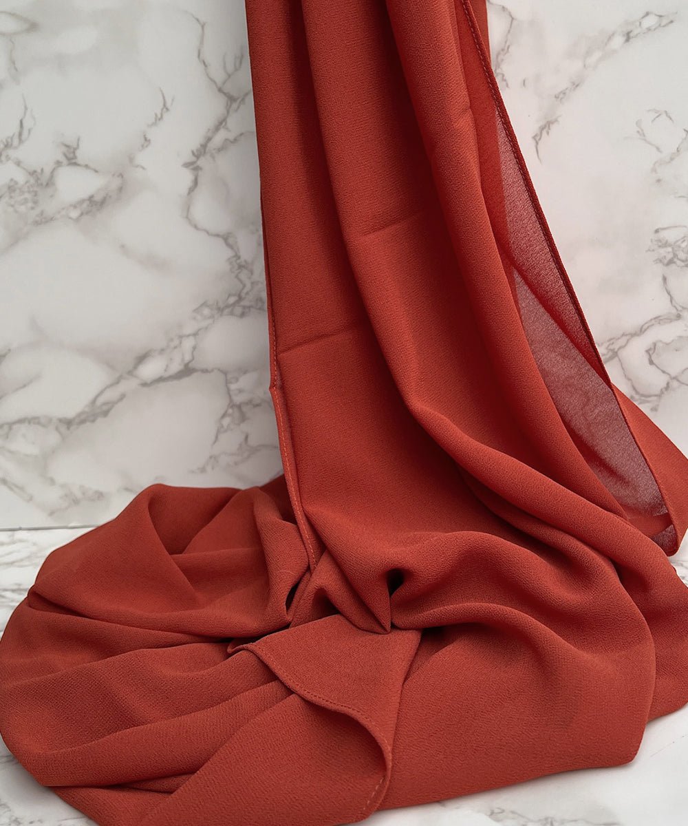 Japanese Maple Chiffon Hijab - Chiffon