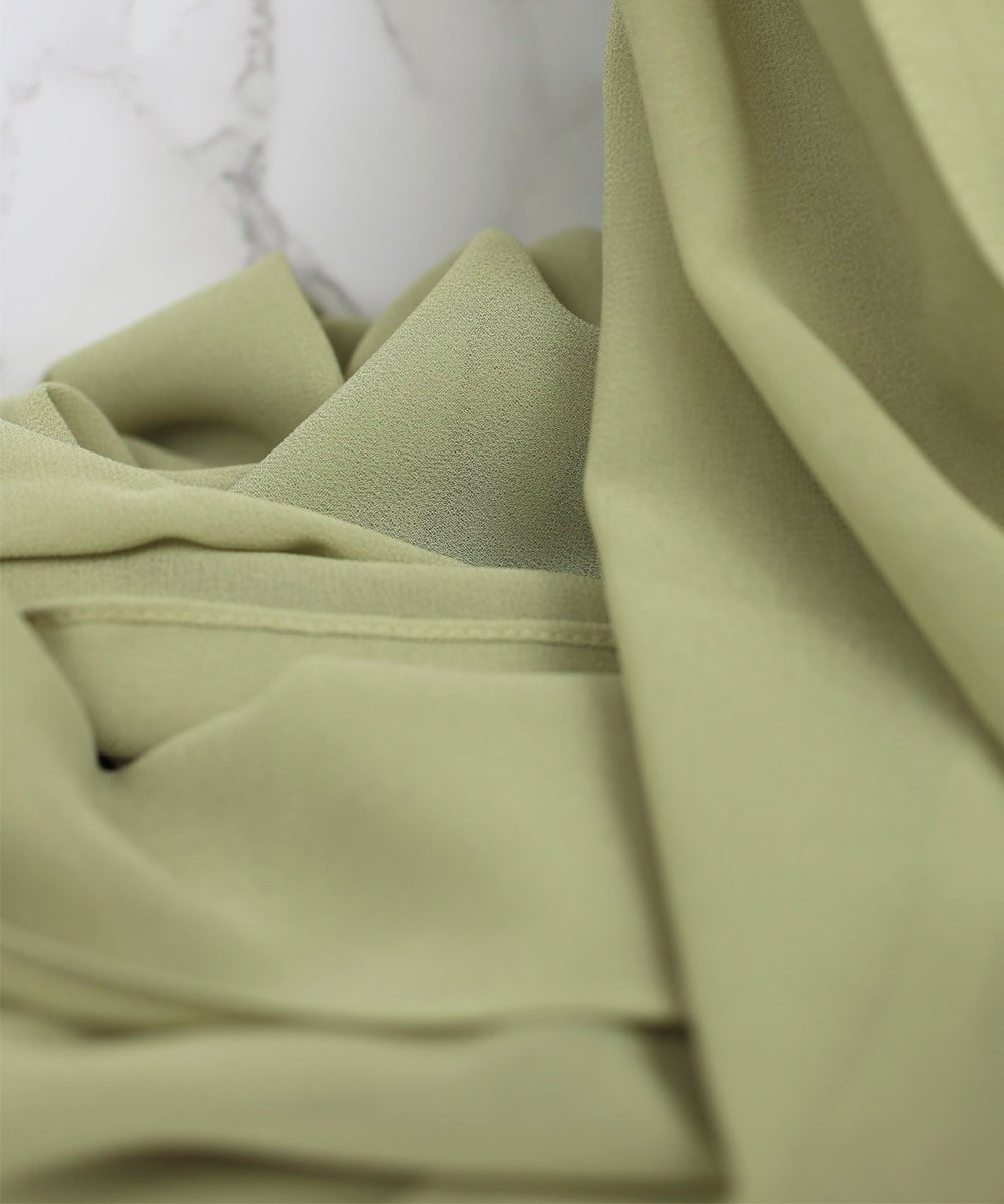 Matcha-Green Chiffon Hijab - Chiffon