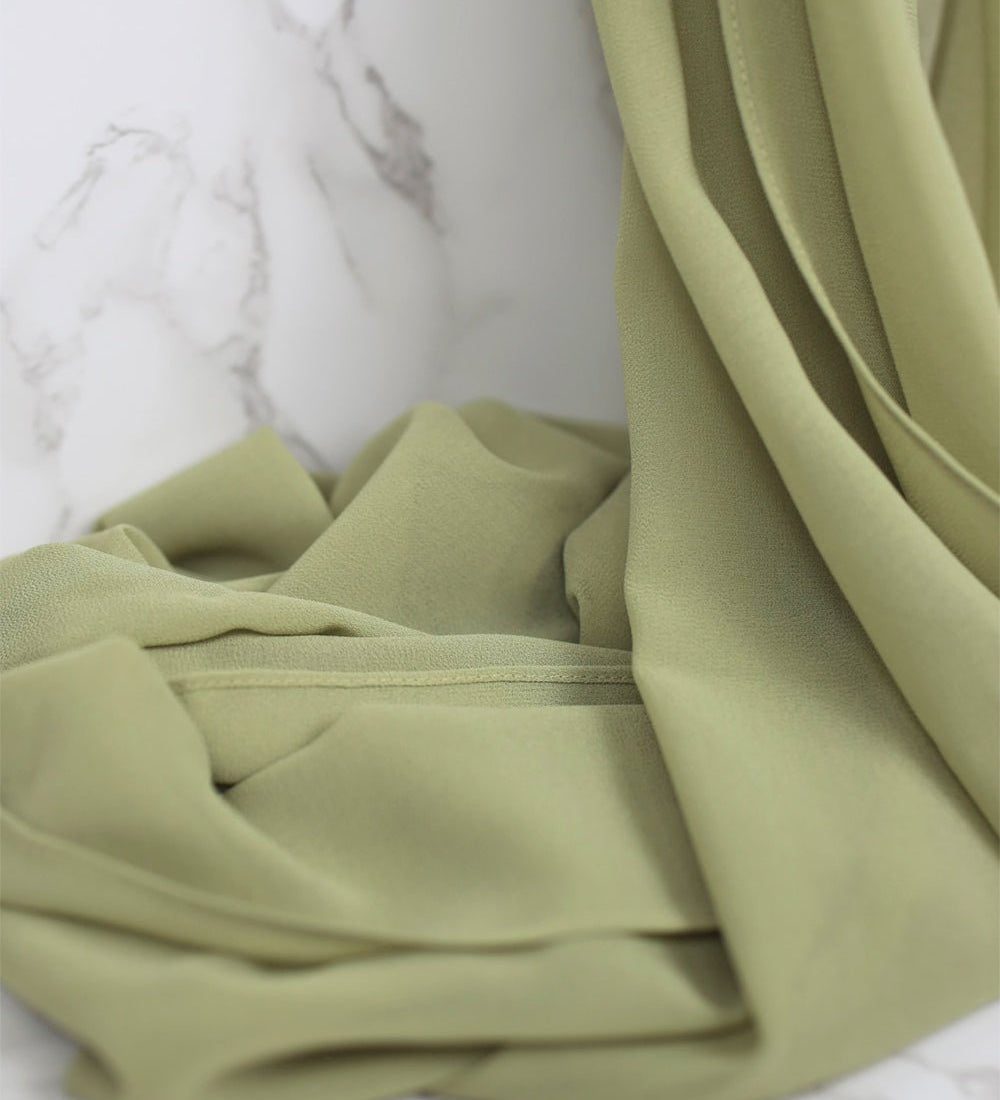 Matcha-Green Chiffon Hijab - Chiffon
