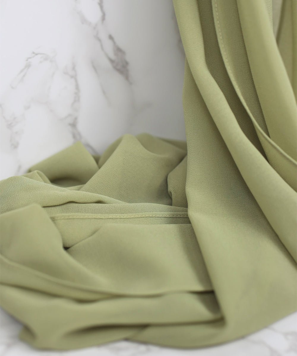 Matcha-Green Chiffon Hijab - Chiffon